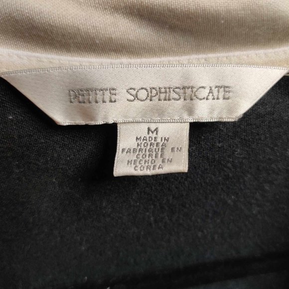 Black Double Zip Jacket with White Collar - Picture 5 of 5